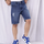 Blue Tapered Relaxed Fit Denim Shorts
