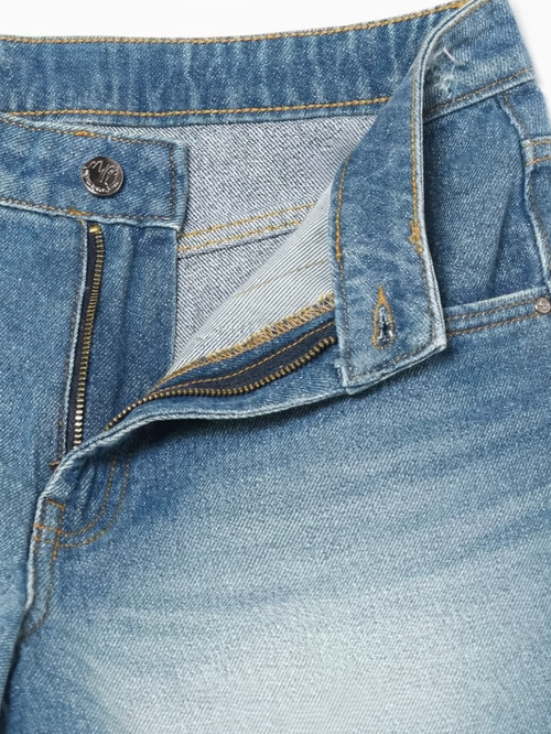 Women's Light Blue Regular Fit Denim Shorts