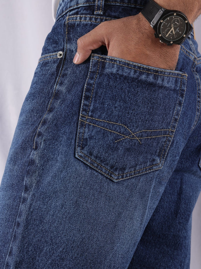 Blue Relaxed Fit Denim Shorts