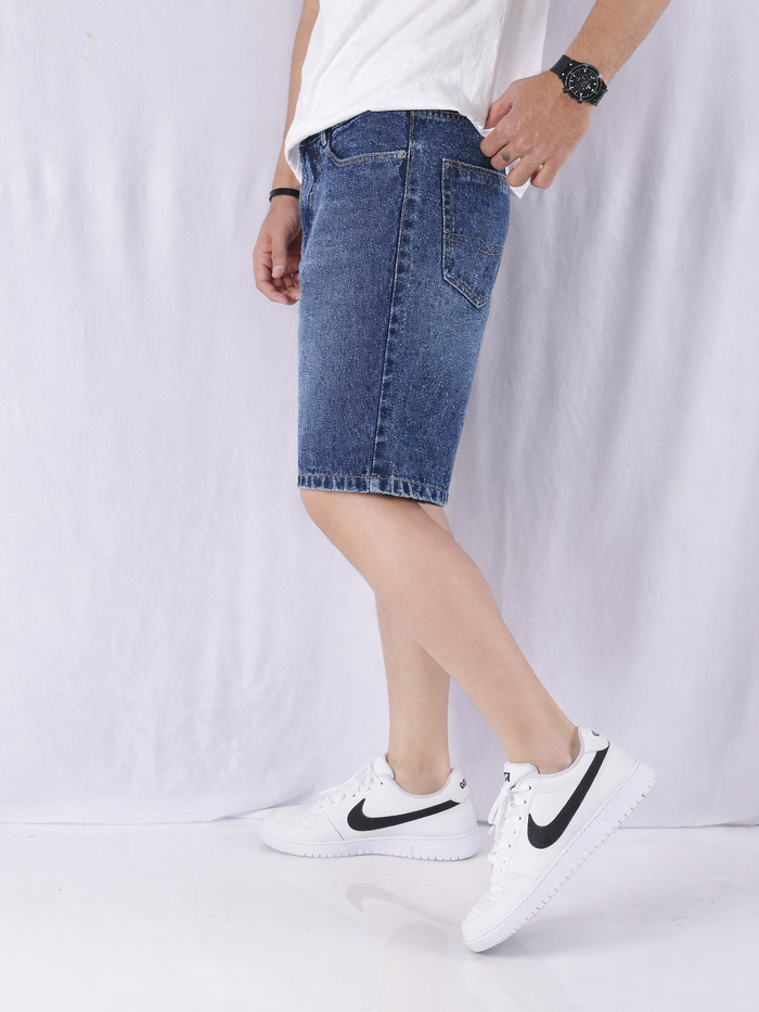 Blue Relaxed Fit Denim Shorts